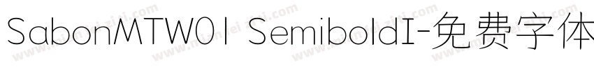 SabonMTW01 SemiboldI字体转换